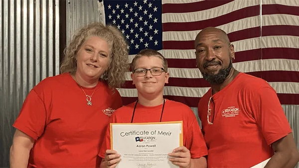 Mance Park Middle School's Aaron Powell Completes Lone Star Leadership Academy Camp