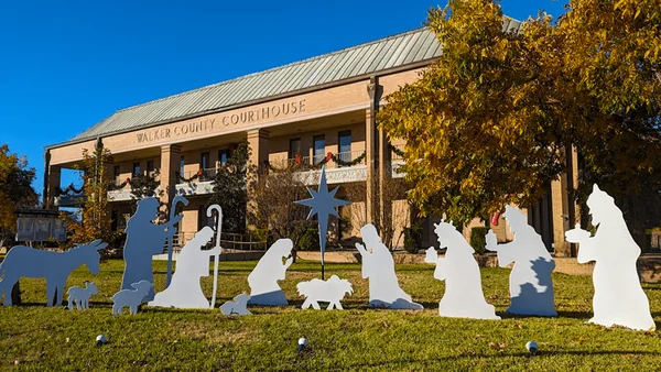 Walker County Courthouse Lawn Brightened by Nativity Scene