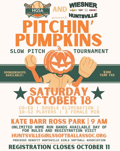 Pitchin’ Pumpkins Slow Pitch Tournament