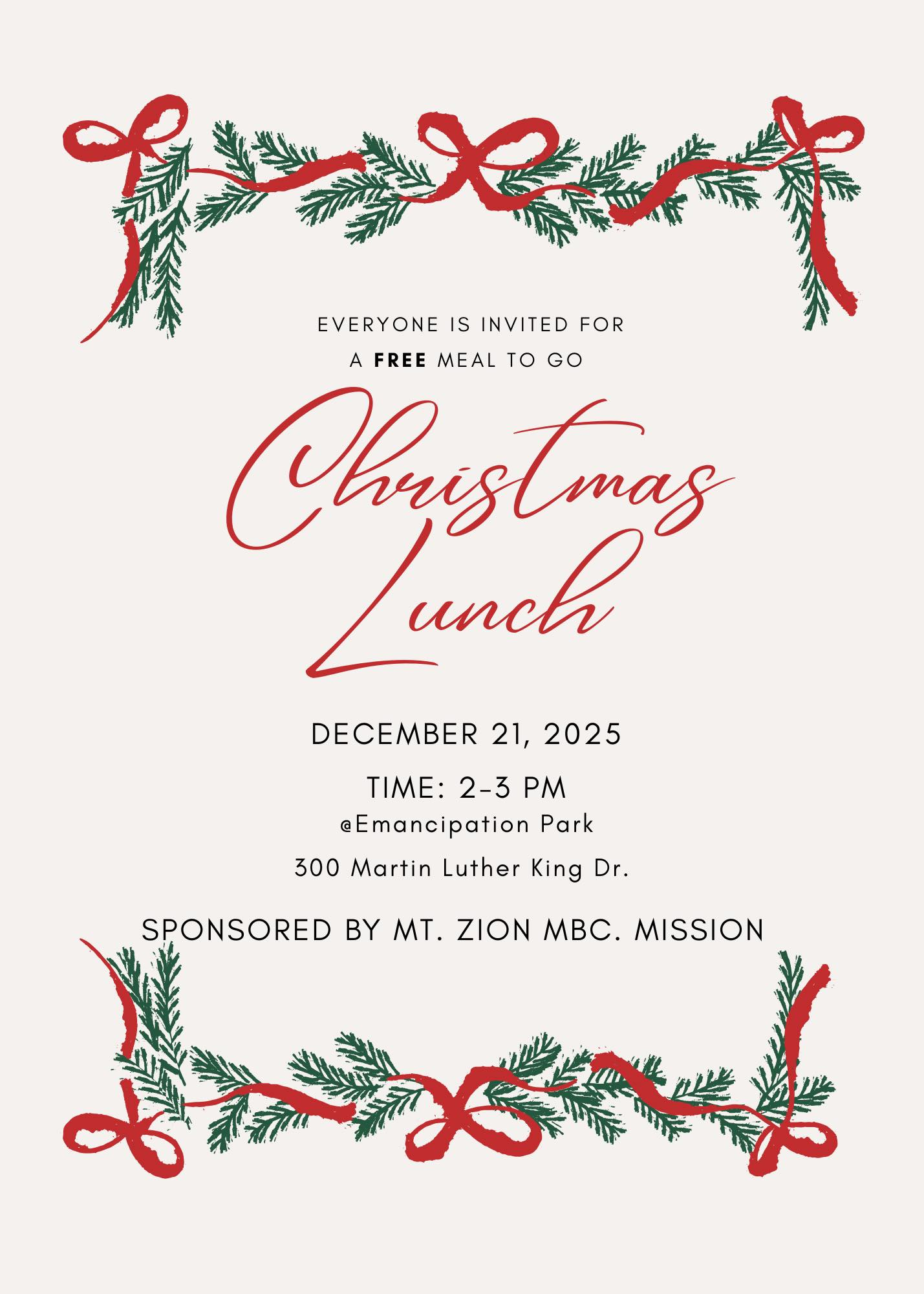 Free Christmas Lunch