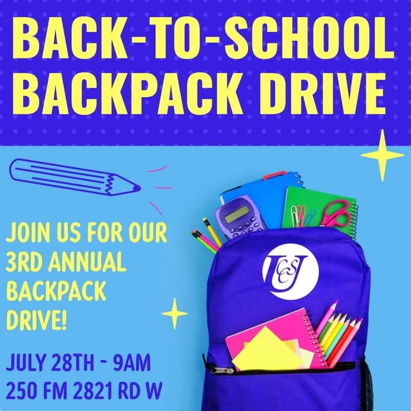 Community Service Credit Union Back-to-School Backpack Drive