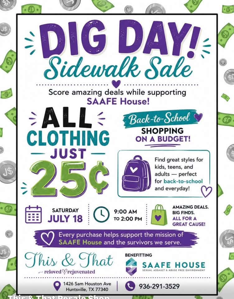 Dig Day Sidewalk Sale Benefiting SAAFE House